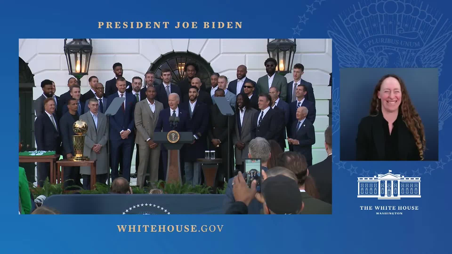 Thumbnail image for President Welcomes the Celtics