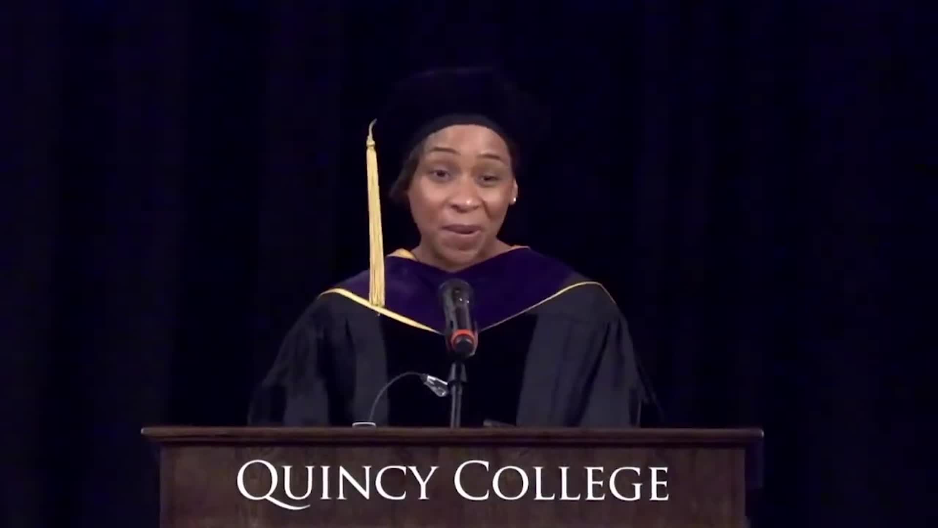 Thumbnail image for AG Campbell at Quincy College Commencement