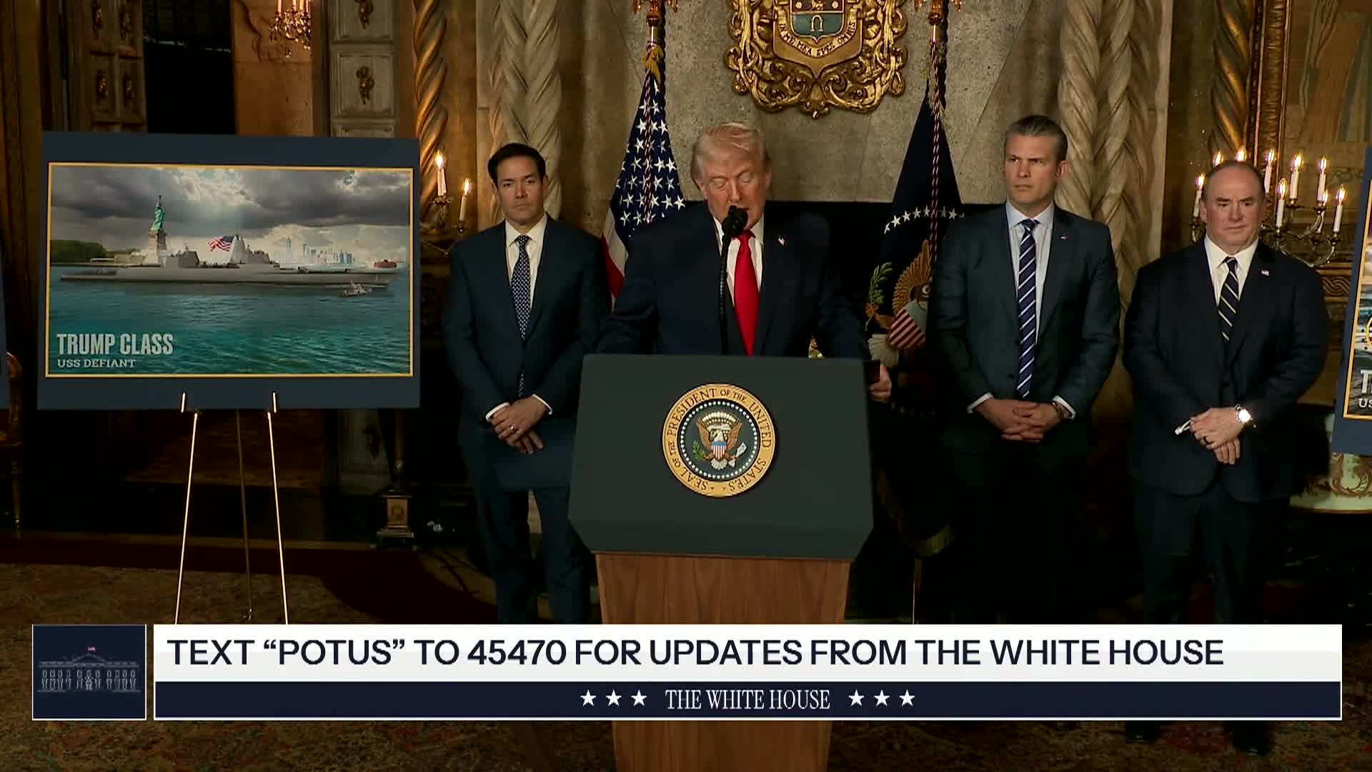 President's Announcement with Secretary of War