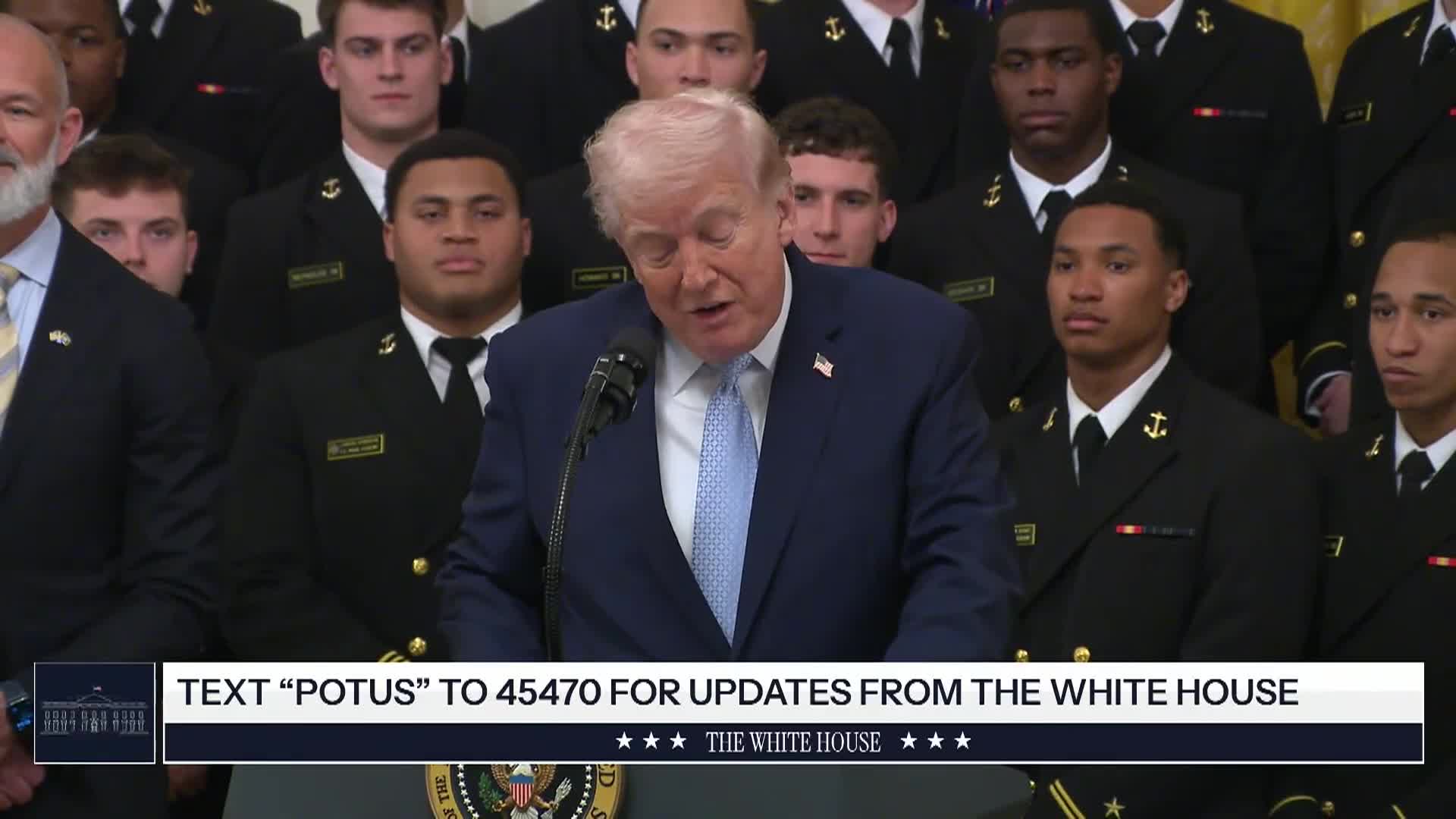 President Presents Commander in Chief Trophy