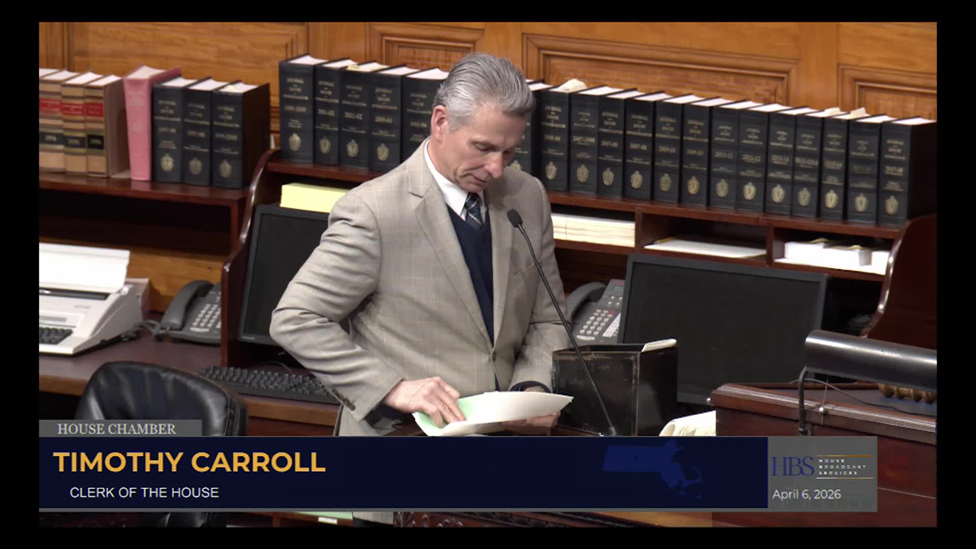 MA House of Representatives, April 6-9