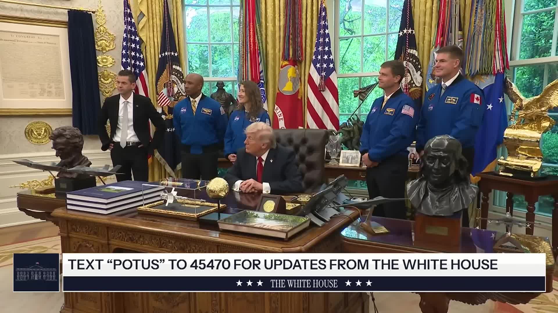 President with Artemis Astronauts