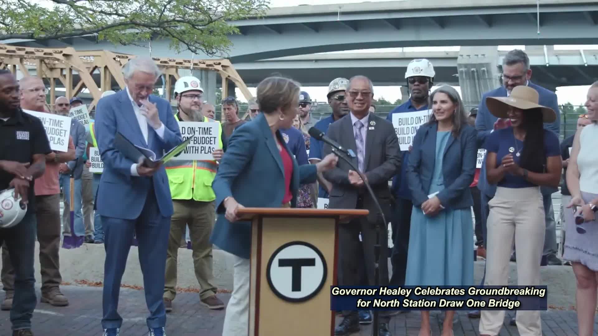 Thumbnail image for Governor on North Station Bridge