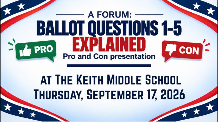 Thumbnail image for Ballot Questions Forum at Keith Middle School