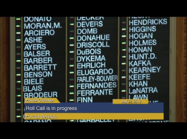 Thumbnail image for MA House of Representatives, July 22