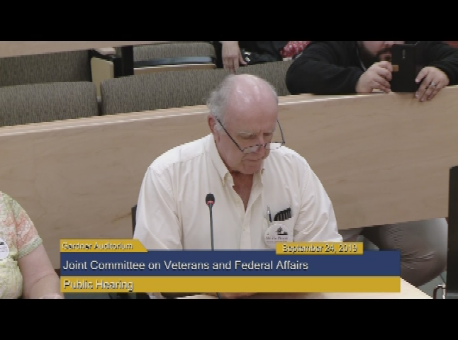 Thumbnail image for MA Joint Committee on Veterans, part 2, Sept. 24