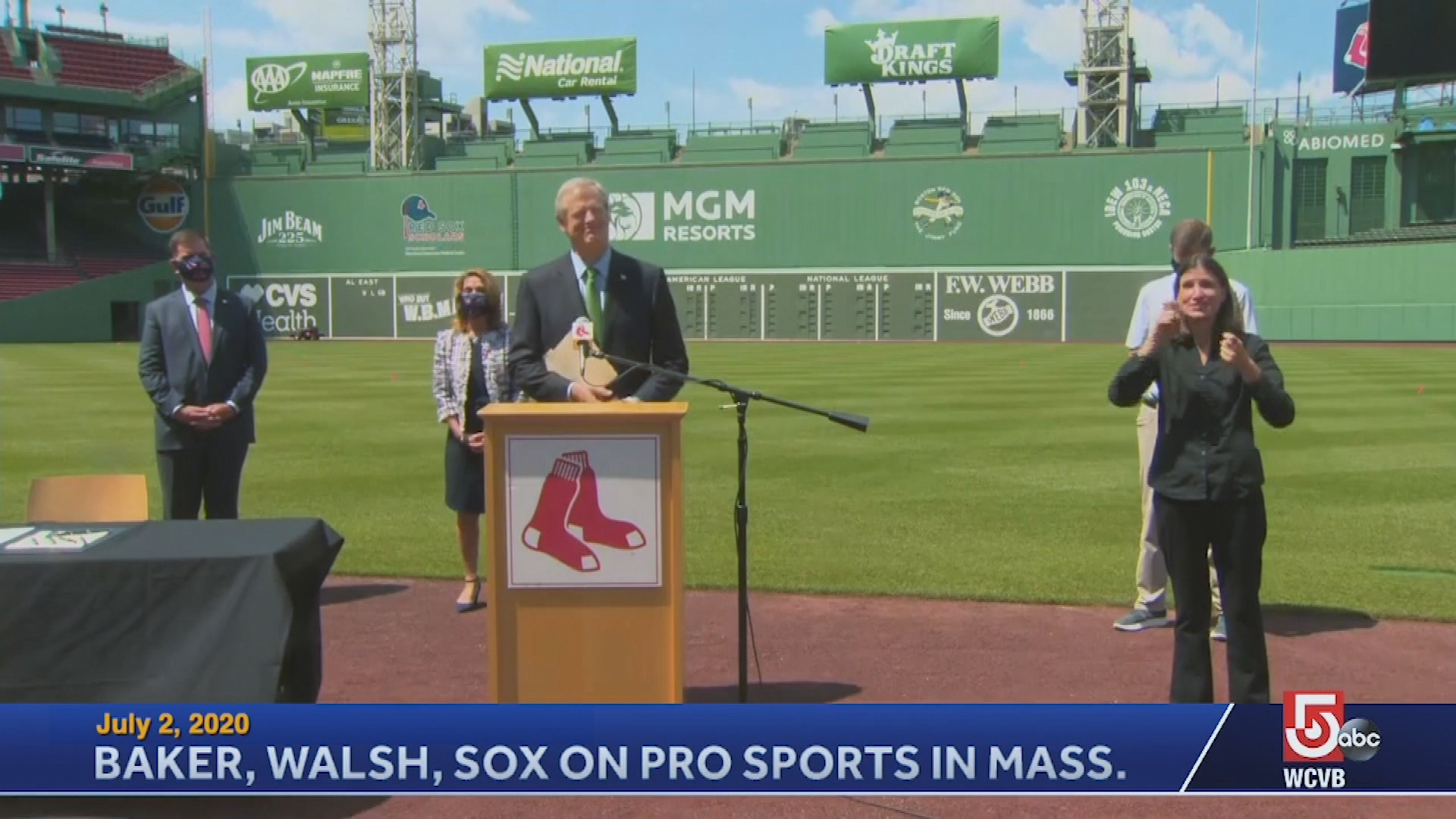 Thumbnail image for Governor Baker's Pro Sports Update, July 2