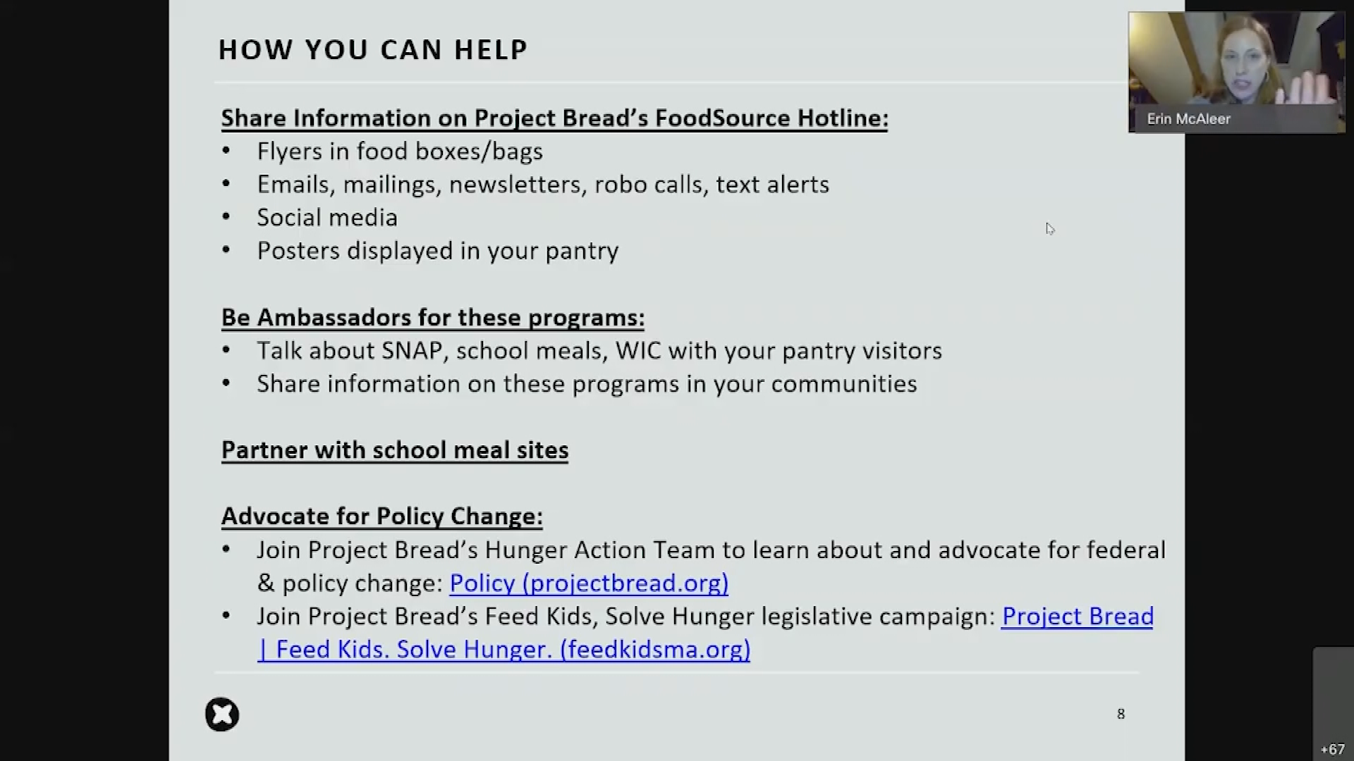 Thumbnail image for Convening with MA Food Pantries