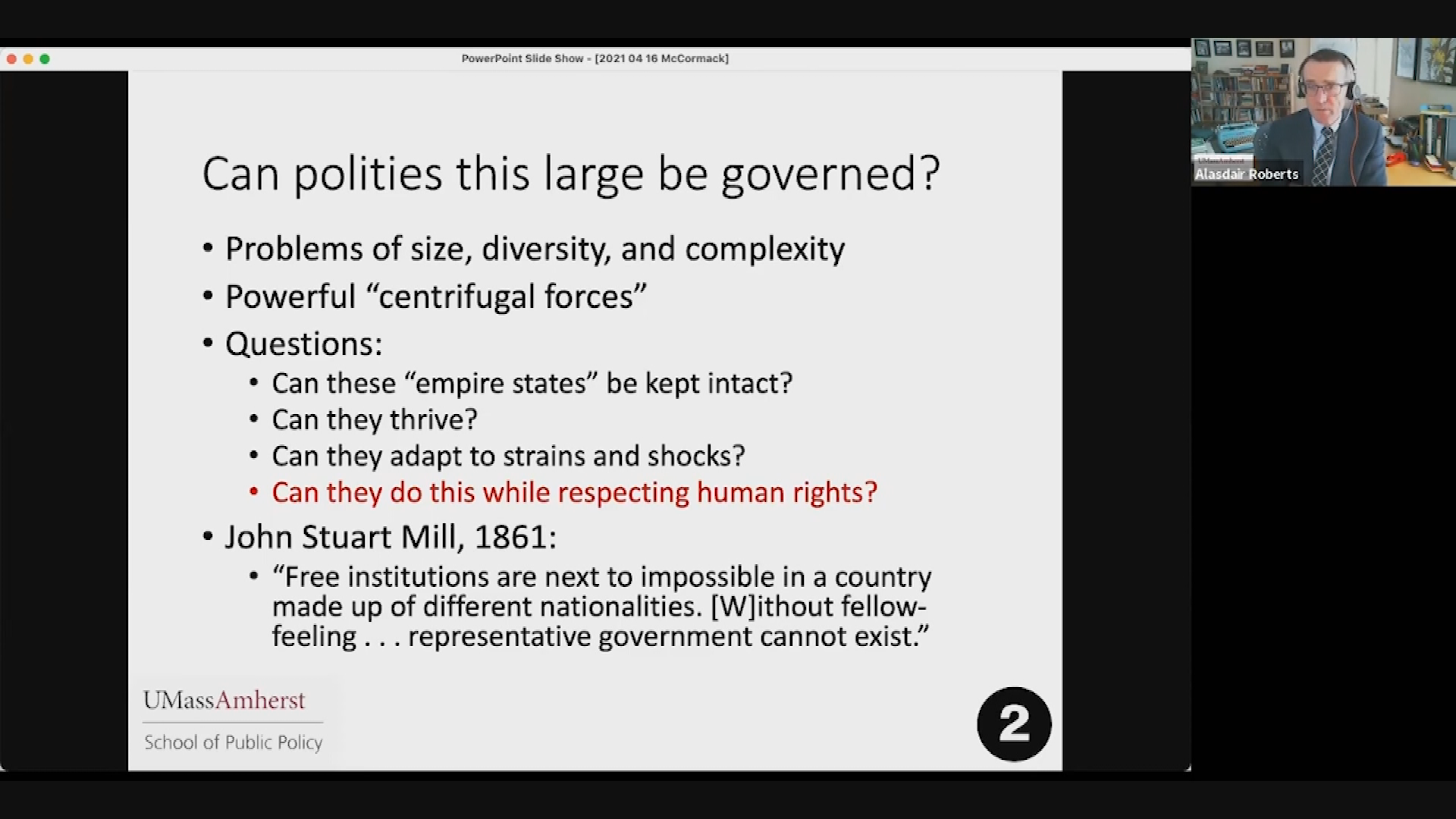 Thumbnail image for UMB: Governance & Democracy in Peril