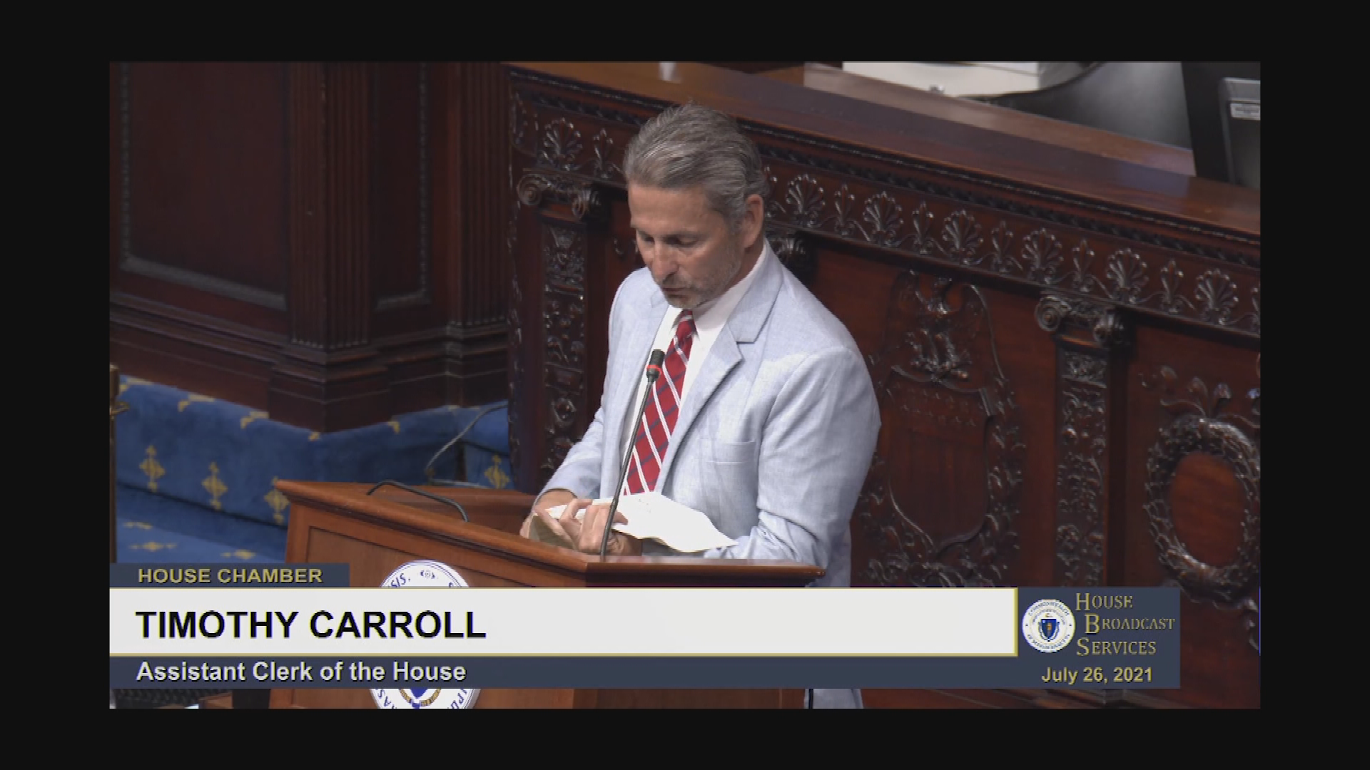 Thumbnail image for MA House of Representatives, July 26