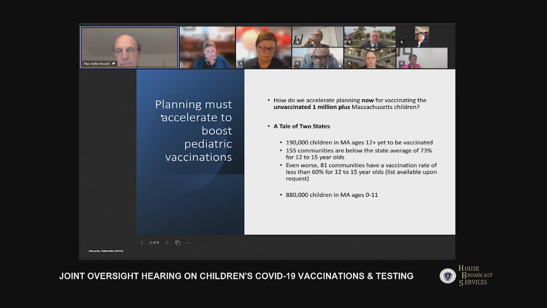Thumbnail image for MA Oversight Committee on Children's Vaccination, pt. 2