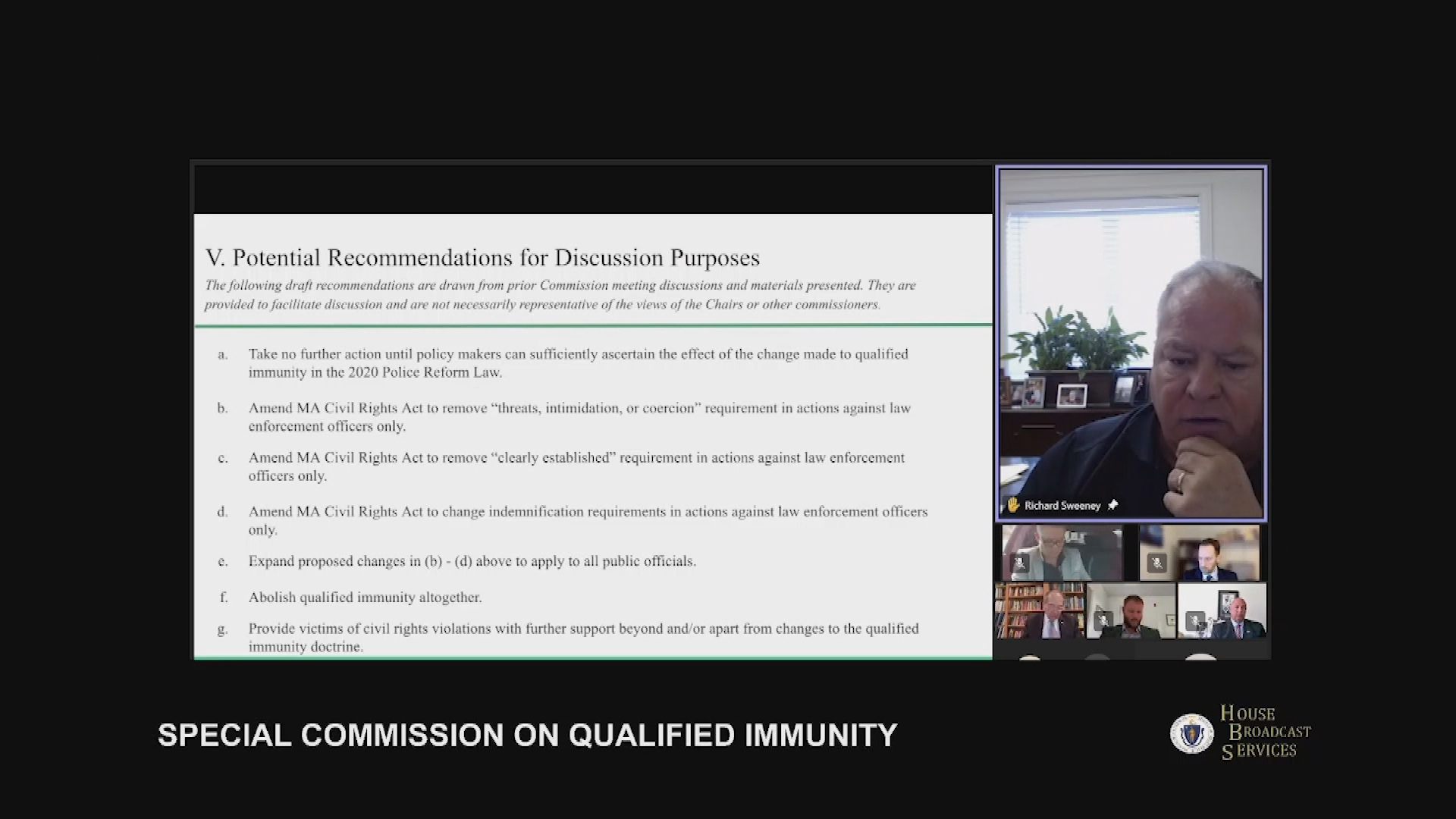 Thumbnail image for MA Commission on Qualified Immunity, Oct. 22
