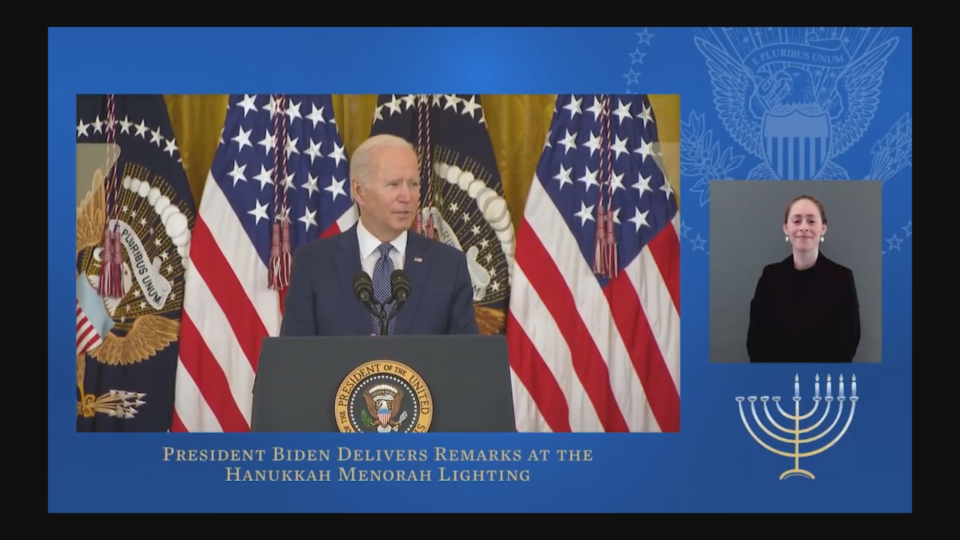 Thumbnail image for President at Hanukkah Menorah Lighting