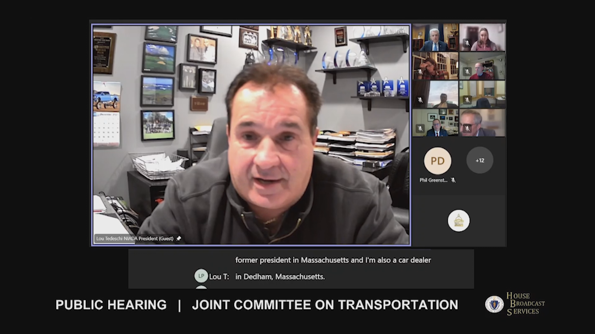 Thumbnail image for MA Committee on Transportation, Dec. 13