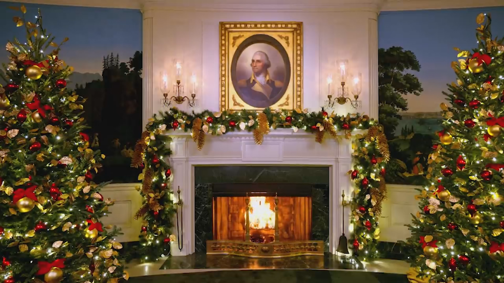 Thumbnail image for White House Yule Log: Diplomatic Reception Room