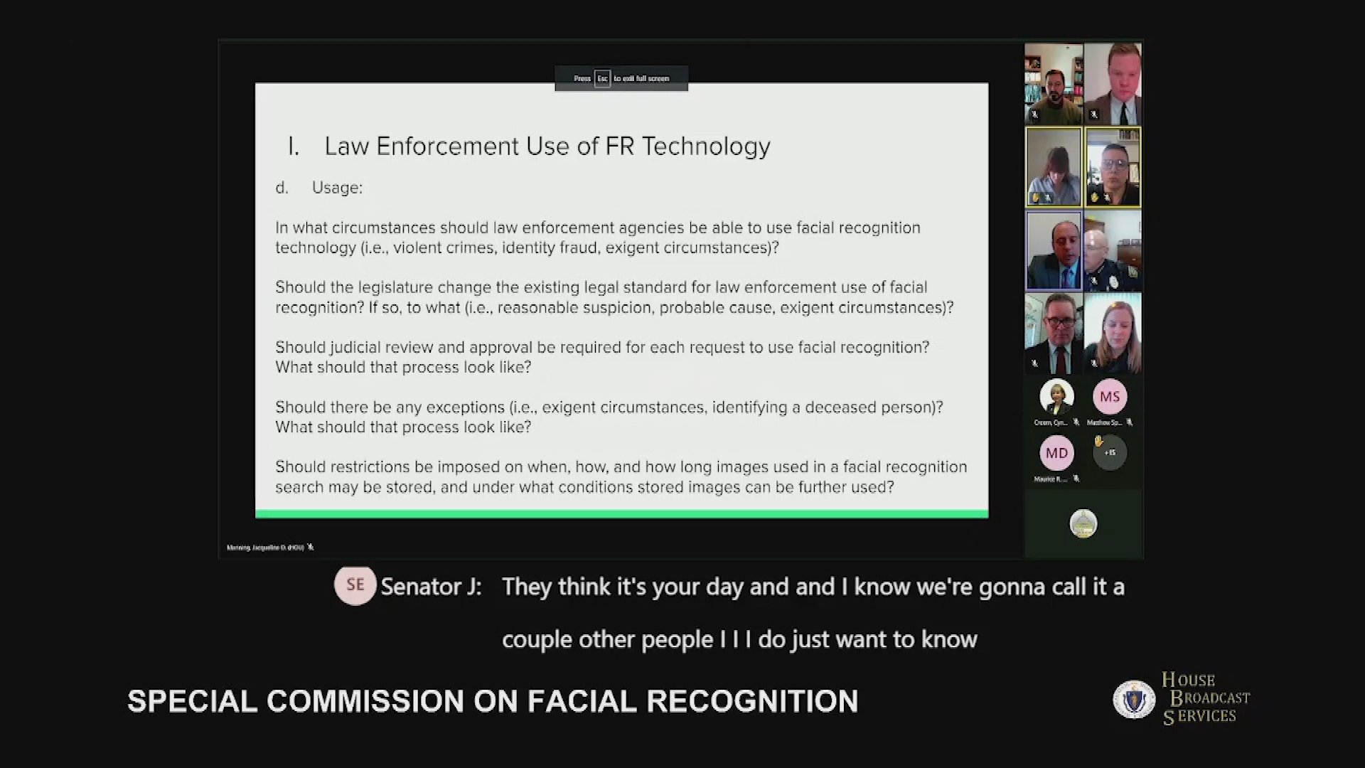 Thumbnail image for MA Commission on Facial Recognition, Dec. 17