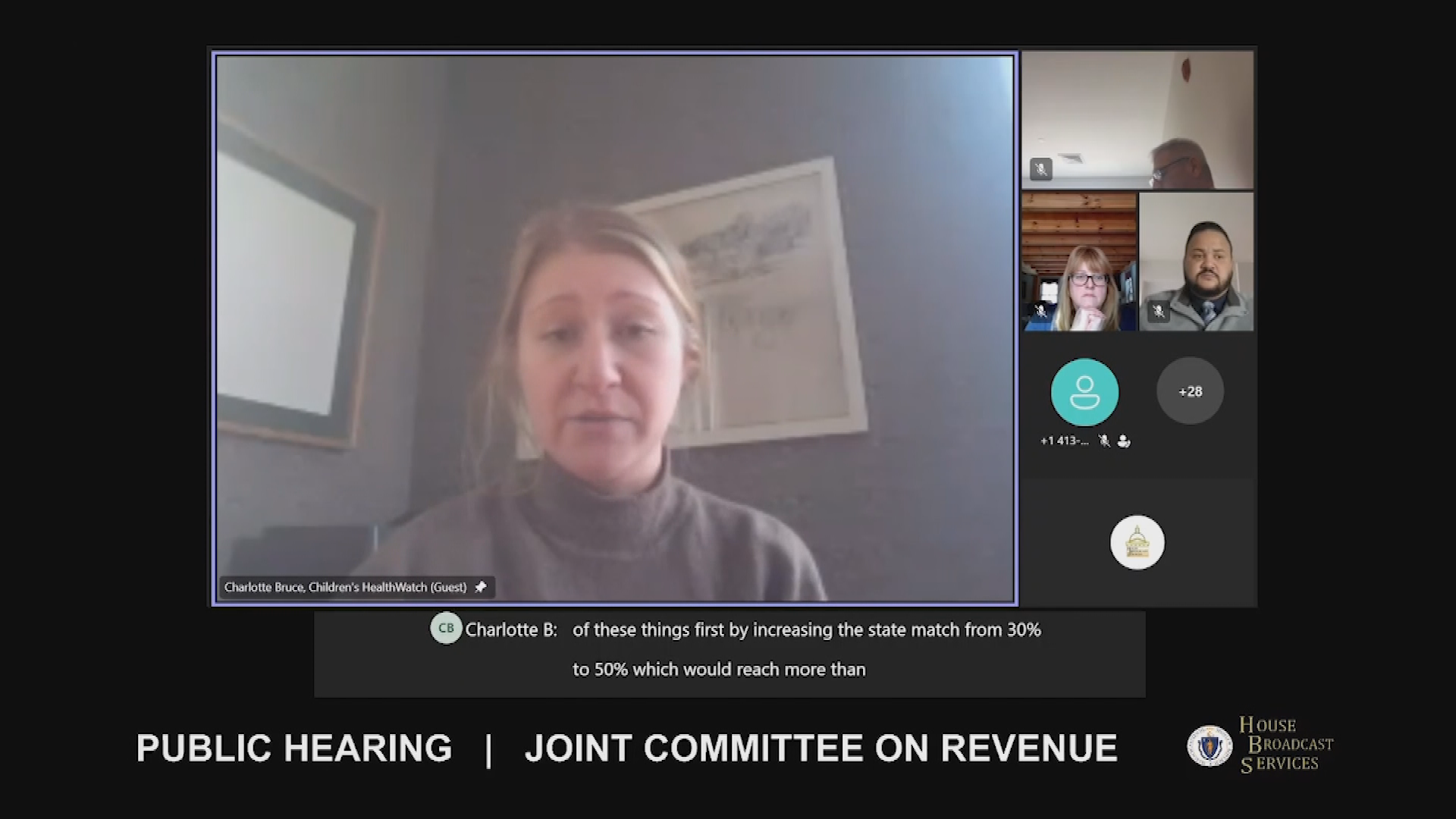 Thumbnail image for MA Committee on Revenue, Jan. 12