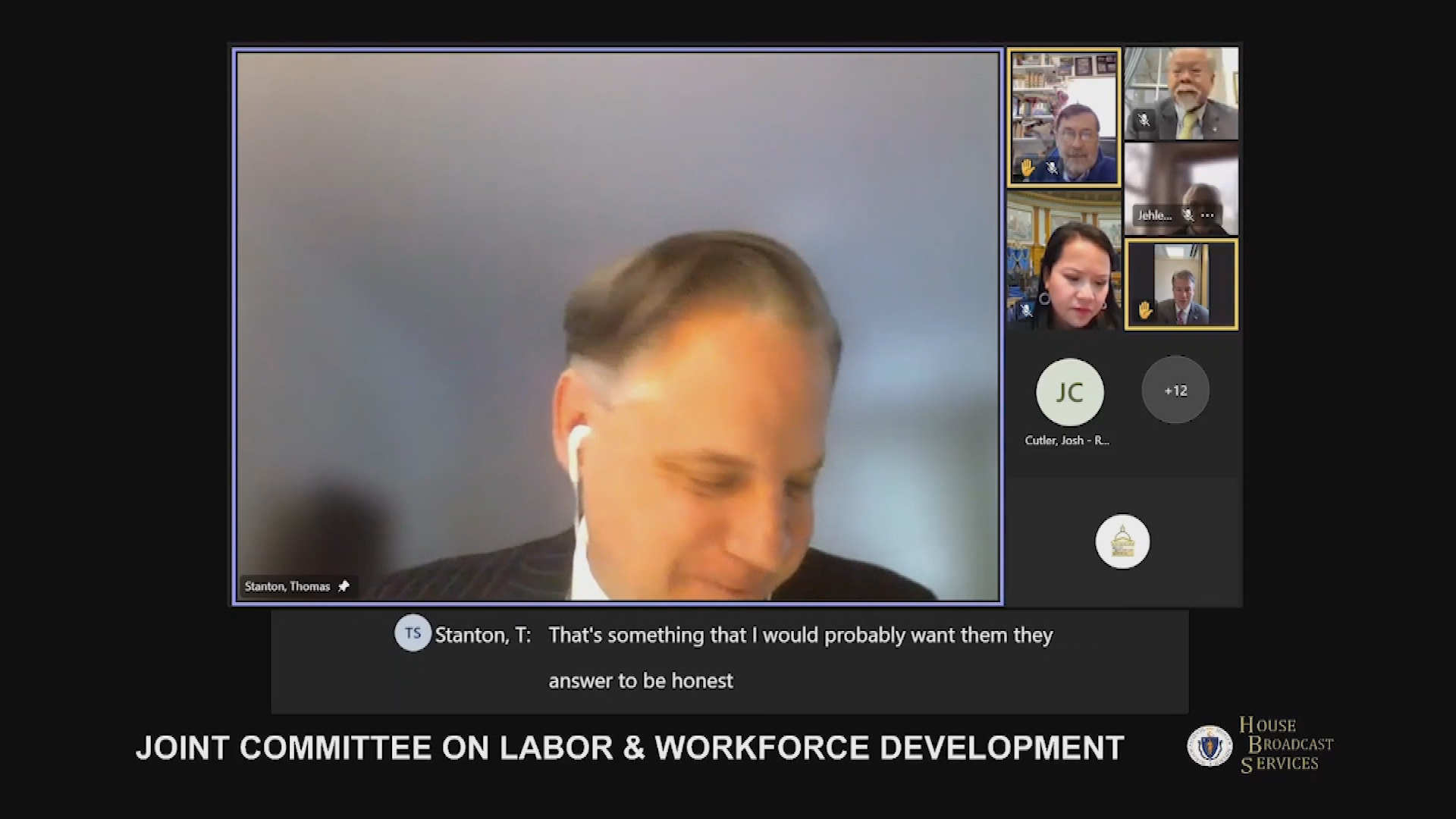 Thumbnail image for MA Committee on Labor & Workforce, Feb. 3