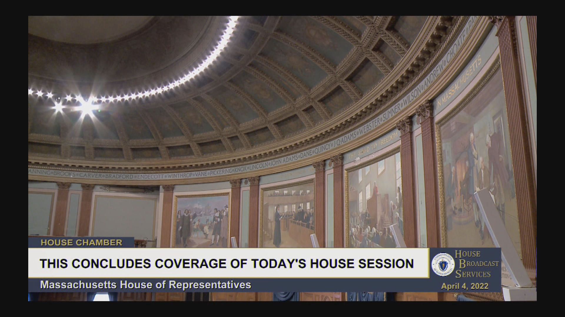 Thumbnail image for MA House of Representatives, March 31 and April 4