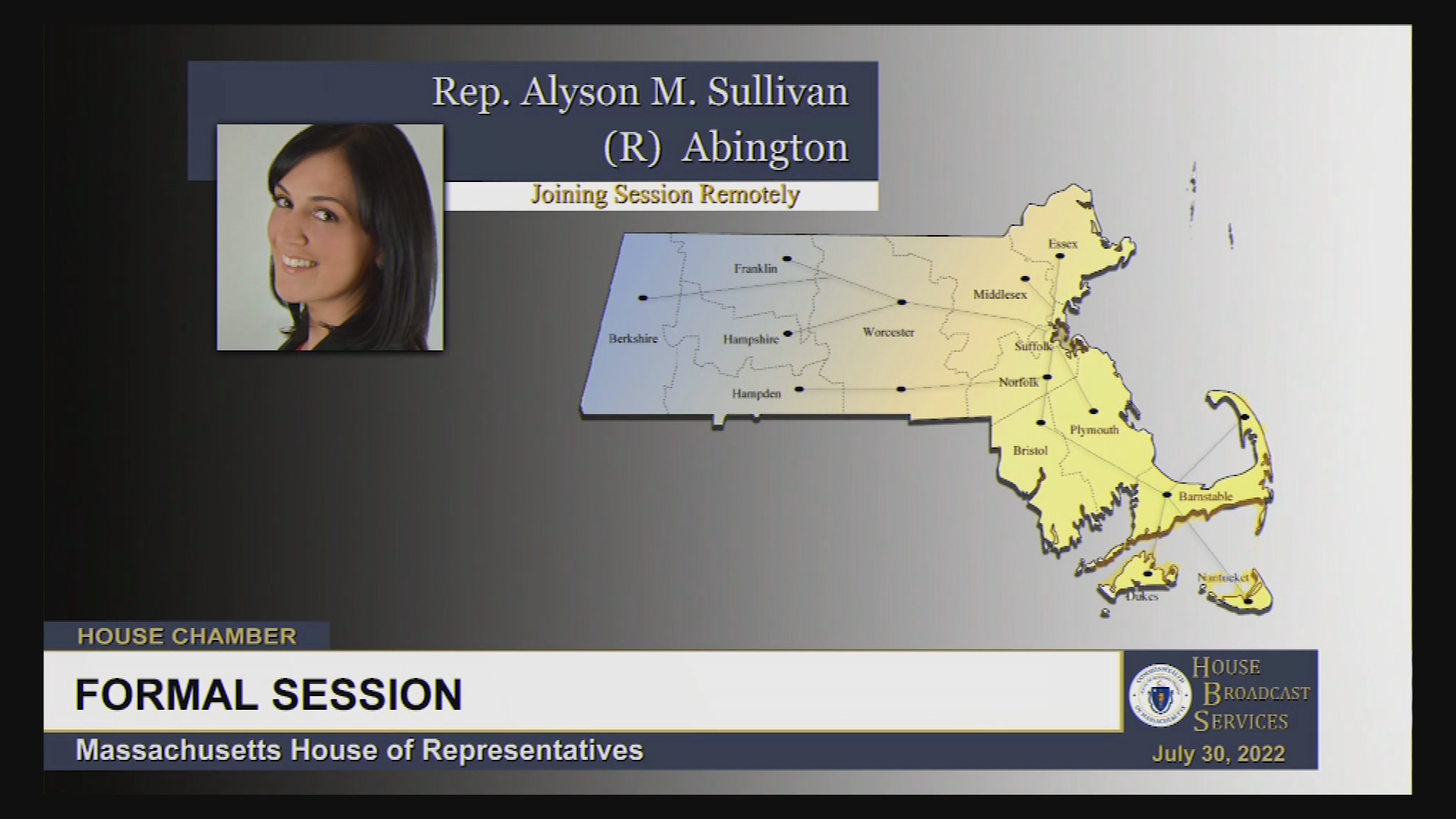 Thumbnail image for MA House of Representatives, July 30