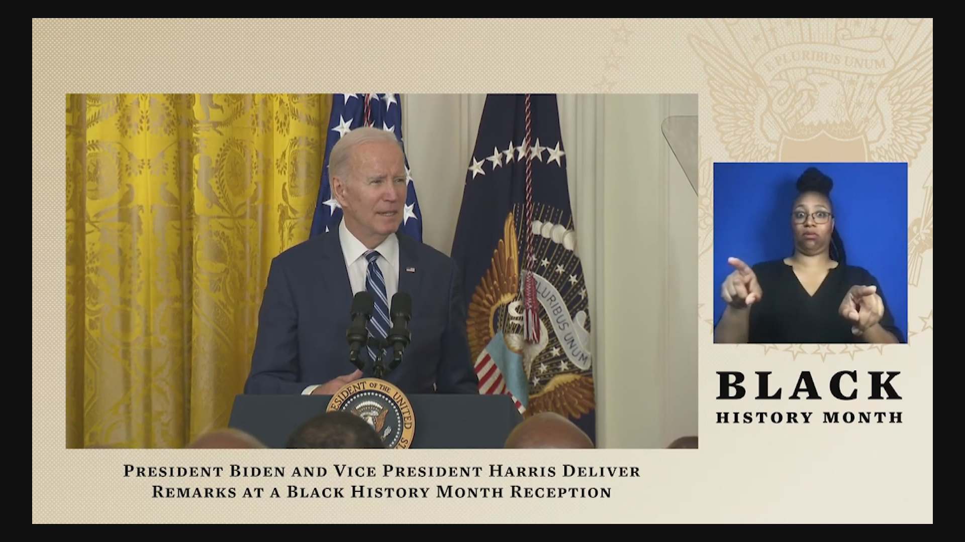 Thumbnail image for President & VP Attend Black History Month Reception