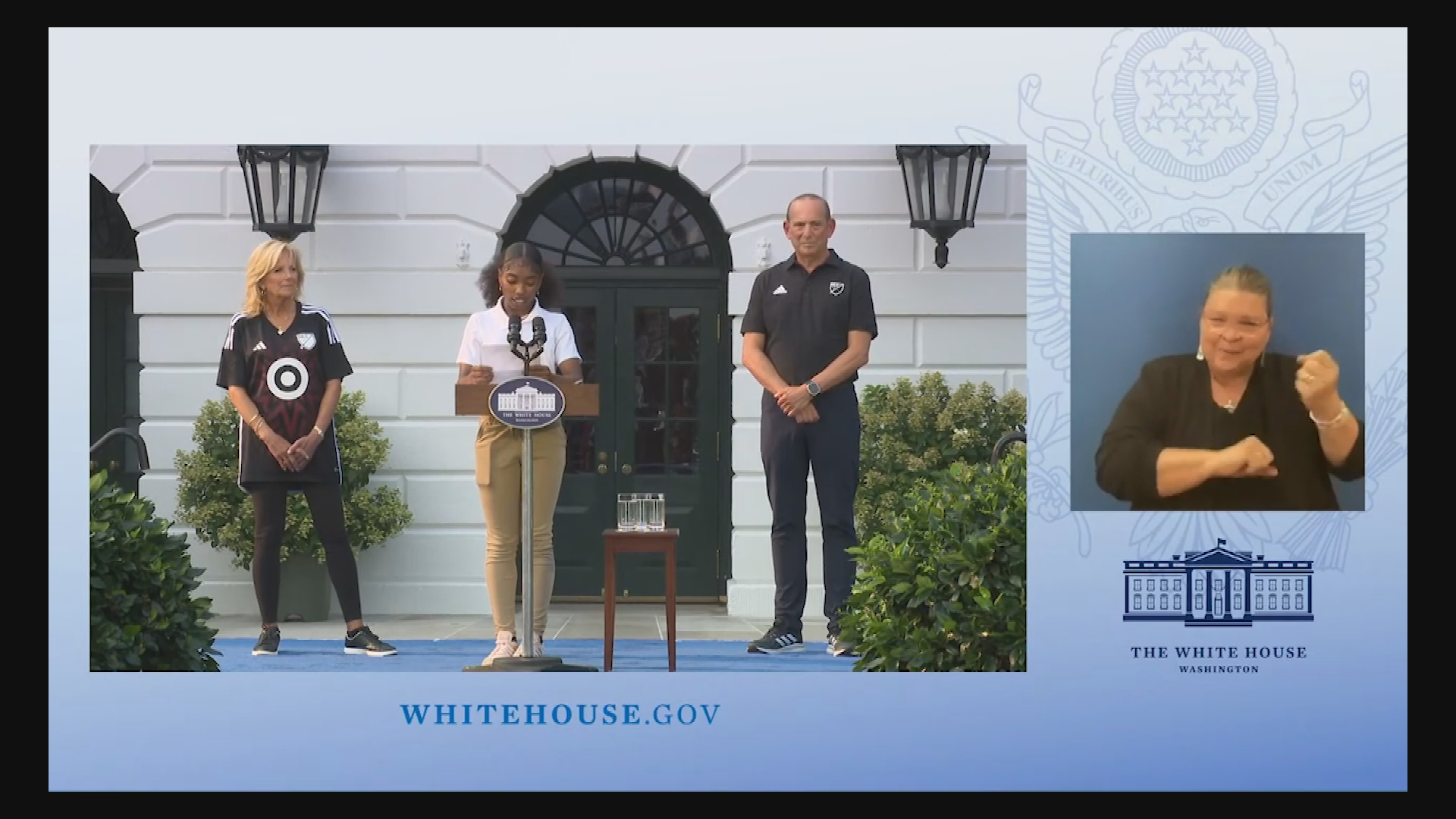 Thumbnail image for First Lady Hosts Youth Soccer Clinic